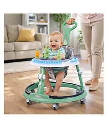 JoyRide Platinum Baby Walker 6-24 Months | Adjustment Walker for Kids Boy and Girl with Integrated RGB Lights, Switchable Food & Musical Toy Tray Activity Walker