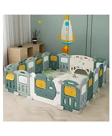 Baybee Kids Playpen for Babies | Foldable
                        Indoor & Outdoor Baby Play Area with Safety
                        Lock & Double Knob | Train Design, 18-Panel
                        Activity Play Yard for Toddlers