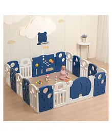 Baybee 2 in 1 Foldable Kids Playpen with
                        Basketball Set & Sensory Toys | Safe Baby
                        Play Area for Indoor & Outdoor Use (18
                        Panels )