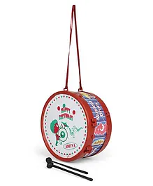 Luvely Musical Drum With Sticks - Maroon Blue