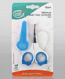 Buddsbuddy Baby Nail Scissors With Cover - Blue