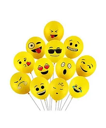 SmartCraft Emoji Balloons Pack of 25 - Yellow   