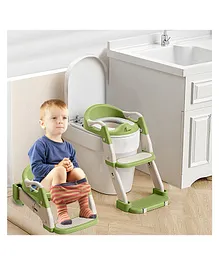 R for Rabbit Hilltop Trainer 2-in-1 Potty
                        Training Seat & Step Stool | Adjustable
                        Height with Anti-Skid Base, Universal Fit &
                        Foldable Toilet Seat for 1-7 Years Kids, Toddler
                        (Green White)