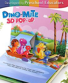 Intelliskills Dino-Mite 3D Pop-Up Story Board Book for Kids | 5 Interactive Scenes | Fun Learning for Toddlers | Boosts Vocabulary & Imagination | For Gifting | BIS Certified | Educator Recommended