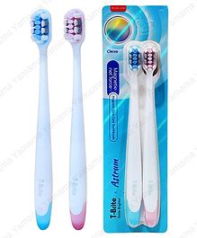 Yamama Astrum Tooth Brush Set Nebula Toothbrush for Kids and Adults, Extra Soft Bristles for Sensitive Teeth, Toothbrush Soft Bristles Manual Tooth Brush for Adults Set of 2 - Multicolor