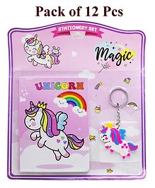 Asera Stationery Gift Set for Kids Party Favor Return Gift Set for Boys/Girls Birthday Gift (Unicorn 12 Pcs)