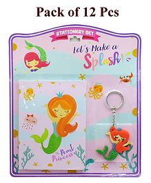 Asera Stationery Gift Set for Kids Party Favor Return Gift Set for Boys/Girls Birthday Gift (Mermaid 12 Pcs)