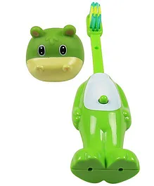 Ole Baby Push Button Tooth Brush Cum Toy Dino Face - Green