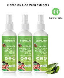 BodyGuard Herbal Mosquito Repellent Spray Pack of 3 - 100 ml Each