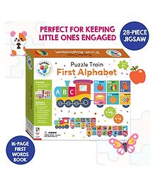 Parragon Building Blocks Puzzle Train First Alphabet | Jigsaw Set | Learning with Fun for Toddlers