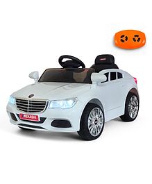 MEKASHI Battery Operated Ride on Car with Bluetooth Music, Lights and Swing function  MKS004-White