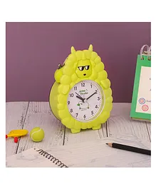 The Procure Store Lamb Design Cute Table Clock- Green