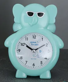 The Procure Store Elephant Design Cute Table Clock- Aqua