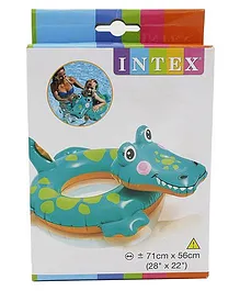 Intex Alligator Inflatable Swimming Tube - Blue Green