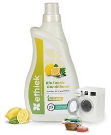 Ethiek Natural Fabric Conditioner & Fabric Softener | 500 ml | Softer Clothes, Lemon freshness | Plant Based, Non-Toxic, Eco-friendly & Orgranic | Protects Shine | Safe for Woolens & Kids Clothes