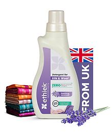 Ethiek Liquid Detergent for Silk, Woolen, & Delicate Clothes, Gentle Zero Enzyme Fabric Care Detergent, Natural & Organic Detergent liquid for Top load, Front load Washing Machine & Hand Wash - 1000ml