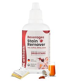 ETHIEK Specialist Stain Remover liquid for Tea, Coffee, Wine & Juices | Removes Dried Beverage Stains | Safe on all Colours & Fabrics | Cloth Stain Removal | Imported from Germany |50 ml