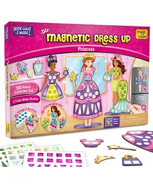 Imagimake DIY Magnetic Dress Up Princess
                        Art & Craft Kit - Pink