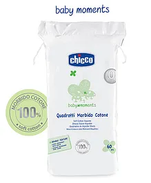 Chicco Soft Cotton Wool Squares - 60 Pieces