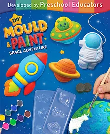 Intelliskills DIY Mould & Paint Craft
                        Kit-Space Adventure | 6 Moulds, 12 Multicoloured
                        Paints, 6 Magnets & More | Screen-Free Fun |
                        Fridge Magnets | BIS Certified | Educator
                        Recommended | For Gifting