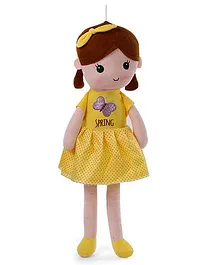Starwalk Candy Doll With Frock And Bow Yellow - 75 cm