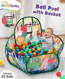 Intellibaby Playtime Jungle Ball Pool-Green
                        for Kids | 20 Balls | Safe & Soft Pit for
                        Toddlers | Spacious, Lightweight & Portable
                        | Easy to Set-up | Indoor & Outdoor Play |
                        BIS Approved | For Gifting
