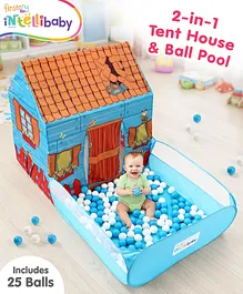 Intellibaby 2-in-1 Adventure Time Tent
                        House & Ball Pool | 25 Balls | Wild Animals|
                        Safe & Soft Pit | Spacious,Lightweight &
                        Portable| Easy to Set-up | Indoor & Outdoor
                        Play |BIS Approved |For Gifting