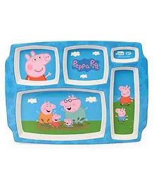 Peppa Pig 5 Partition Plate - Blue