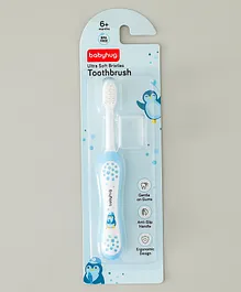 Babyhug Ultra Soft Bristles Kids Toothbrush
                      Penguin Print - Blue| Anti-slip Handle| Gentle on
                      Gums| Ideal Head Size| Encourages Self Brushing