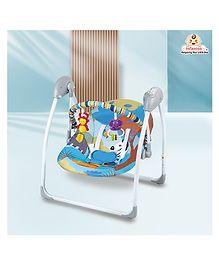 Infantso Automatic Baby Swing with Hanging Toys & Remote Control - Blue
