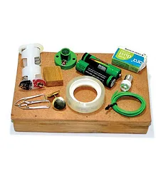 ProjectsforSchool DIY Wooden Conductivity Testing Kit Pack of 14 Pieces - Multicolour
