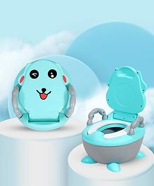 Bishmeva Puppy Design Potty Seat for Baby 2-5 Years | Portable Potty Chair with Child Safety Non Slip Pads, Removable PVC Soft Cushion, Easy to Store Foldable, Secure Grip Handles for unisex baby.