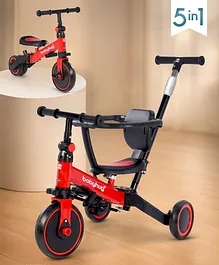 Babyhug Most Advanced 5 in 1 Tricycle with
                        Adjustable Parent Handle - Red