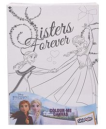 Disney Colour Me Canvas with 6 Tempera Colors - Multicolor