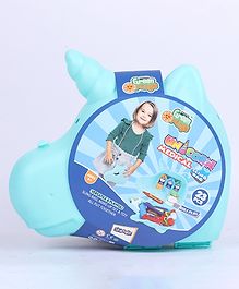Skoodle Unicorn Beauty Set Role Play Toy with 23 Pieces & 1 Sling Rope - Light Blue