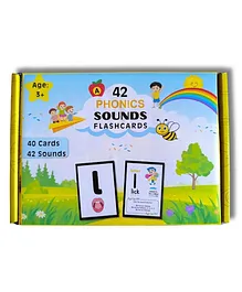 EDUSTAR 42 Sound Phonics Flashcards - Complete Sound Coverage, Sound-to-Letter Clarity  and Mouth Position Visuals - Multicolor