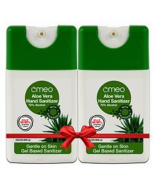 Omeo Aloe Vera Pocket Hand Sanitizer Gel - 25ml (Pack Of 2)