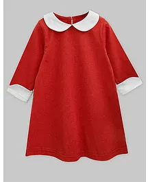A.T.U.N Peter Pan Collar Charlotte Dress - Red