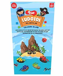  Toiing Ludotoi, Pirate Themed Ludo Board Game for kids age 4+ years - Multi Color
