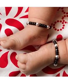 Akinos Kids Beaded Anklet - Black