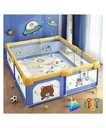 MONSTECH ExtraLarge Baby Playpen 200x180cm
                        Playpen for Baby up to 5 Years with 2 Anti-Fall
                        Rings, pit balls, Safety Lock, Breathable Mesh,
                        Kids Activity Center Play Pen