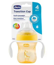 Chicco Transition Cup With Soft Silicone Spout - 200 ml (Color & Print May Vary)