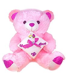 Tickles Sitting Teddy Soft Stuffed Plush Toy for Kids Boys & Girls Birthday Gifts (Color: Pink ; Size: 50 cm)