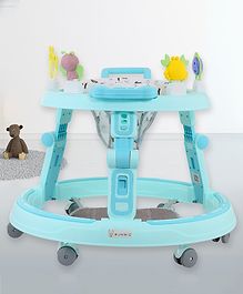 Bunnie Baby Roam Walker 3-in-1 Robust Baby Walker with Anti-Fall Tech & Parent Control Height Adjustment (0-2 Year Kid) ISI Safety Compliance - Blue
