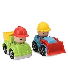 Smiles Creation Friction Construction Toy Set of 2 - Green Blue