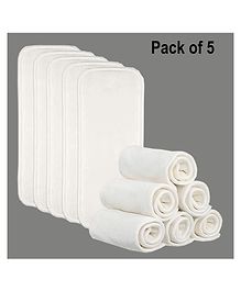 Sparkle Joy Pack of 5 Baby Adjustable Reusable Microfiber Bamboo Soaker Wet-Free Insert Pads For Cloth Diapers Nappies Quick Dry-(0-24 Months)