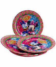 Funcart Minnie & Daisy Themed Paper Plates Pink Pack of 10 - Diameter 17.7 cm