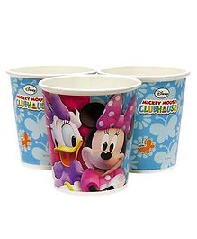 Funcart Minnie Mouse Clubhouse Paper Cups Multicolor 200 ml - Pack of 10