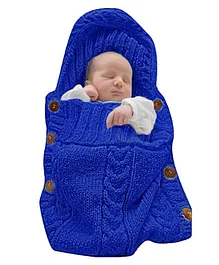 Babymoon Organic Knitted New Born Baby Sleeping Bag - Blue
