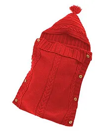 Babymoon Organic Knitted New Born Baby Sleeping Bag - Red